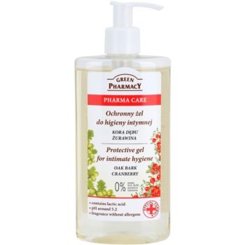 Green Pharmacy Pharma Care Oak Bark Cranberry gel protector pentru igiena intima la reducere