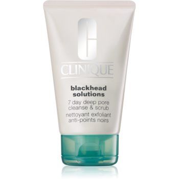 Clinique Blackhead Solutions 7 Day Deep Pore Cleanse & Scrub demachiant cu efect de peenling impotriva punctelor negre