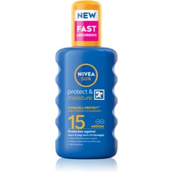 Nivea Sun Protect & Moisture spray pentru bronzat SPF 15