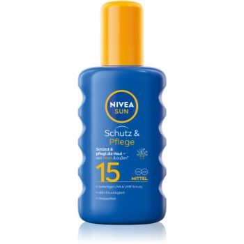 Nivea Sun Protect & Moisture spray pentru bronzat SPF 15 de firma originala