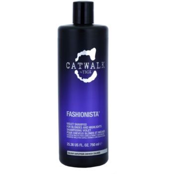 TIGI Catwalk Fashionista sampon violet pentru parul blond cu suvite