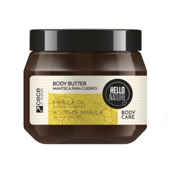 Unt de corp natural cu ulei Bio din fructul marula pentru netezire si luciu a pielii Hello Nature 250 ml