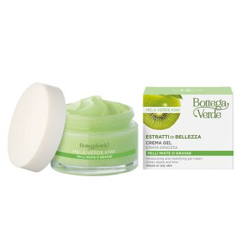 Crema-gel hidratanta, pentru ten gras si mixt, cu mar verde si kiwi de firma originala