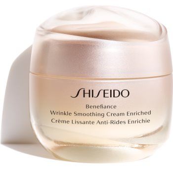 Shiseido Benefiance Wrinkle Smoothing Cream Enriched crema anti rid de zi si de noapte pentru tenul uscat ieftina