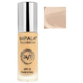 Fond de Ten Rezistent la Transfer cu SPF 15 Impala 24/7, nuanta 02 Sand Beige, 30ml ieftin