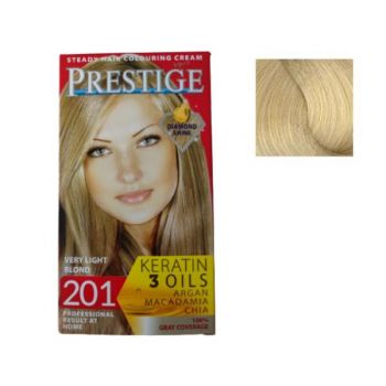 Vopsea pentru Par Rosa Impex Prestige, nuanta 201 Very Light Blonde