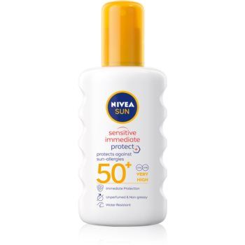 Nivea Sun Protect & Sensitive spray protector pentru plajă SPF 50+