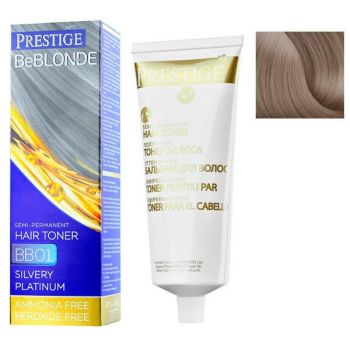 Vopsea de Par Semi-Permanenta Rosa Impex Prestige VIP's BeBlonde Hair Toner, nuanta BB06 Caffe Latte, 100ml de firma originala