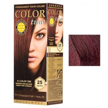 Vopsea Permanenta pentru Par Rosa Impex Color Time, nuanta 45 Sour Cherry ieftina