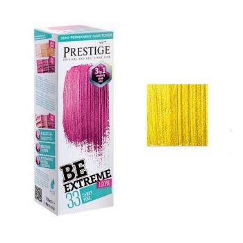 Vopsea de Par Semi-Permanenta Rosa Impex BeExtreme Prestige VIP's, nuanta BE30 Electric Yellow, 100 ml