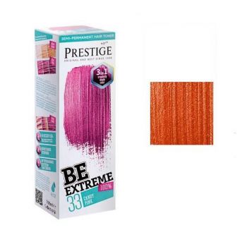 Vopsea de Par Semi-Permanenta Rosa Impex BeExtreme Prestige VIP's, nuanta BE60 Crazy Orange, 100 ml de firma originala