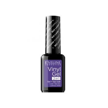 Lac de unghii, Eveline Cosmetics, Vinyl Gel 2 in 1, 12 ml, nuanta 216