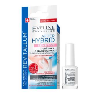 Tratament profesional pentru unghii, Eveline Cosmetics, After Hibrid Sensitive, 12 ml ieftin