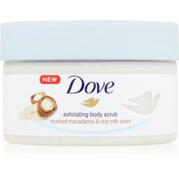 Dove Exfoliating Body Scrub Crushed Macadamia & Rice Milk Exfoliant hrănitor pentru corp