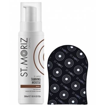 Set pentru autobronzare profesionala ST MORIZ cu Spuma Dark XL si Manusa la reducere