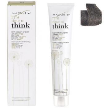 Vopsea de Par Demi-permanenta cu Ulei de Argan - Maxxelle Think Hair Color Cream, nuanta 4.0 Chestnut