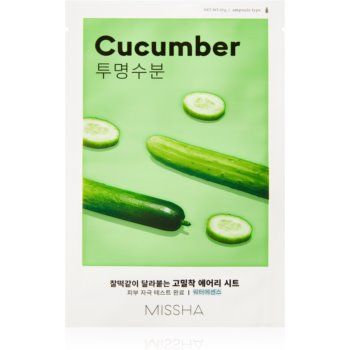 Missha Airy Fit Cucumber Masca hidratanta cu efect revitalizant sub forma de foaie pentru tenul uscat ieftina