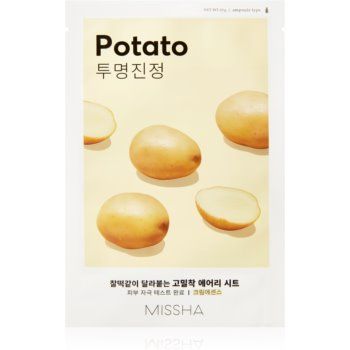 Missha Airy Fit Potato mască textilă pentru netezire pentru o piele mai luminoasa