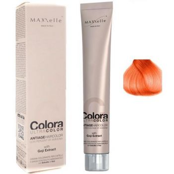 Vopsea Profesionala cu Extract de Goji - Maxxelle Colora Ultracolor Antiage Haircolor, nuanta 0.4 Intensifier Orange